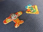 Vintage 1950s Japanese Menko Cards Paper Toys Airplane   Arrow Shape Showa Era