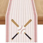 Linen Baseball Table Runner 72 Inches Long Baseball Home Kitchen Dining Room 