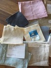 Lot Of Cross Stitch Fabric  17 Pieces  Assorted Colors And Sizes  1