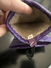 Annies Leather Gloves Purple- Lining 100  Wool Size Medium