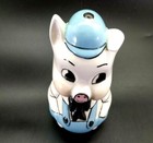Vintage Porky Pig Piggy Bank Ceramic Missing Stopper