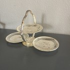 Vintage Queen Anne Silverplate 3 Tiered Scalloped Cake Dessert Stand Tray