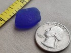 Genuine Pure Beach Sea Glass Surf Tumbled Cobalt Blue Pendant Near Flawless H01