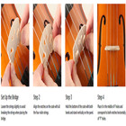 4 4 Full Size Wood Acoustic Cello Bag Bow Rosin   Bridge For Adult Black