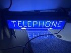 Vtg Telephone Phone Booth Double Light Up Sign Ultra Rare Western Electric Mcm