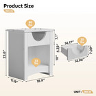 White Nightstands Set Of 2 With Charging Station  Modern Led End Table Bedside T