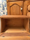 Vintage Retro Oak Wood Bread Box Hand Painted 