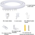 5 Meters  16 4ft  Flexible Bendable Ceiling Curtain Track room Divider  Window T
