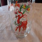 1983 Vtg Coke Christmas Glass Tumbler Santa Sleigh Retro Rudolph Mccrory Stores
