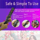 Biodegradable Confetti Cannon 6 Pack Multicolor Party Popper Shooters 12 Inch   