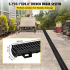 Drainage Trench Driveway Channel Drain Kit Plastic Grate-5 8 x3 1 -5 Pack