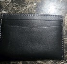 Coach Essential Card Case Smooth Leather  Silver Black Excellent Condition 