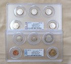 Pcgs  Sp 70 2017 S  225th Anniversary  Enhanced Unc Set  1st Day Of Issue