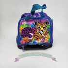 Vintage 1990 s Lisa Frank Hunter The Leopard Vinyl Zippered Lunch Tote Bag