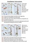 Shower Faucet System Set 8 In Rainfall Shower Head Valve With Handheld Mixer Tap