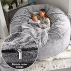 Bean Bag Chair Adults Kids No Filler Soft Round Giant Beanbag Chair Lazy Sofa