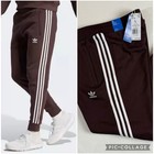 Adidas Originals Men Size L 3-stripes Slim Fit Tapered Leg Pants Brown Im2109