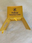 Vtg Holland America Line Yellow Trinket Box Mariner Society Cruise Ship Souvenir