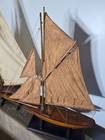 Vintage English Pond Yachts Set Of Three  19th Century Toy Sailboat