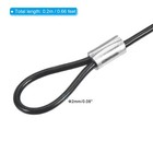 12 Pack 0 6ft Safety Cable Lock Stainless Steel 2mm Security Wire Rope Black