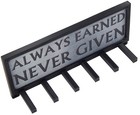 Always Earned Never Given Spartan Race Sports Medal Holder Hanger Display Rack 