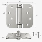 4 x4  Self Closing Door Hinges Spring Hinge Door Closer  Satin Nickel  2 Pack