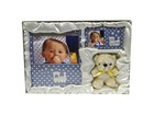 Baby Photo Frame Gift Set W  Teddy Bear     Baby Shower Keepsake For Nursery Blue