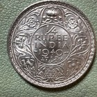 1940 India British 1 4 Rupee  500 Silver Coin 2 9g 19mm Bu Uncirculated Beauty 
