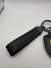 New -porsche Emblem Crest Custom Leather Keychain Key Ring Holder Set Black Gift