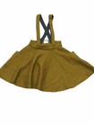 Mabli Suspender Skirt Pinafore Merino Wool Ochre Mustard Knit 3t Granola Sleek