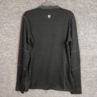 Kuhl Mens Quarter Zip Pullover Shirt Long Sleeve Gray Black Small
