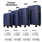 Travelhouse 4 Piece Hardshell Luggage Set Hardside Lightweight Suitcase W tsa Na