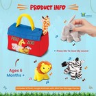 Bundaloo Plush Mini Zoo Playset - Giraffe  Elephant  Lion  Zebra -    