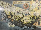Original Rare Richard Yardley Pictorial Map Of The Eastern Shore Of Maryland