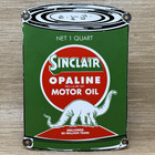 Vintage Sinclair Oil Can Porcelain Sign Gas Station Pump Plate Garage Dino
