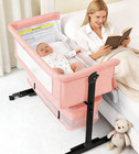 3-in-1 Baby Bassinet Bedside Sleeper  Portable Foldable Crib W  Mattress