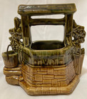 Vintage Mcm Original Mccoy Pottery Wishing Well Planter Flower Pot Stamped 6 