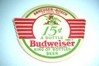 2 Vintage Budweiser Beer 15   A Bottle Coasters Never Used