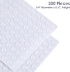 200 Pieces Cabinet Door Bumper 0 4inch Round Silicone Clear Self Adhesive Bumper