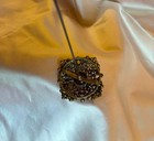 Antique Victorian Jeweled Hatpin 12  Long Amethyst   Clear   Beautiful 