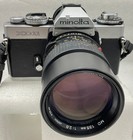 Minolta Xd11 35mm Film Slr Camera W  Minolta Md 135mm 1 2 8 Lens - Untested