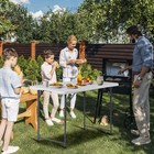 4ft Folding Table Heavy Duty Plastic Foldable Table Banquet Table W handle Lock