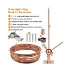 Lightning Rod copper Brass Lightning Rod Kit System With 60 Feet 6 Awg Down C   