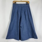Vintage Chambray Denim Gaucho Culottes Jeans Pants Wide Leg Women s Junior 15