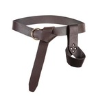 Medieval Belt With Sword Sheath  Leather Viking Belt And Ring Holster Brown
