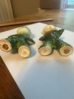 Vintage Kreiss Ceramic Christmas Holly Kids Salt And Pepper Shakers