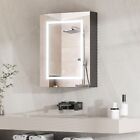 Led Lighted Medicine Cabinet Bathroom Wall Mount Mirror Dimming Storage Shelves