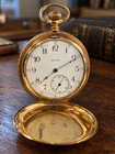 Antique Waltham Royal 17j 14k Gold Hunter Pocket Watch Model 1899 - 1906 Gift