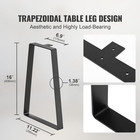 16 Inch Trapezoid Solid Steel Furniture Legs Set Of 2 Diy Coffee Tables Legs