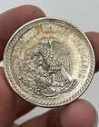 Mexico 1948 Silver 5 Pesos Cuauhtemoc Aztec Chief Golden Tone